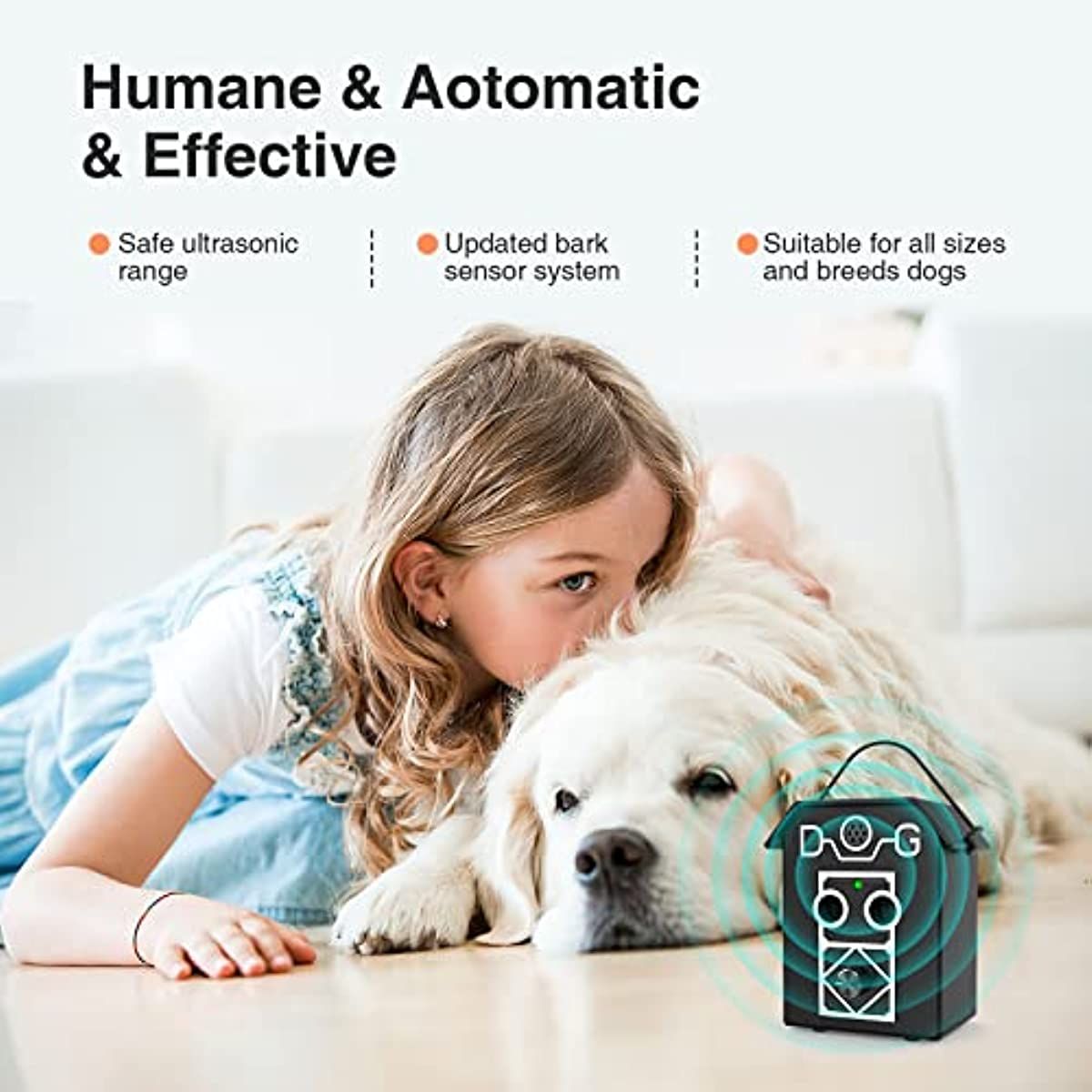 Anti Barking Device; 55Ft Auto Dog Barking Control Devices; 3 Sensitivities; Ultrasonic Stop Dog Barking Device Pet Gentle Anti Dogs Barkin Indoor Outdoor