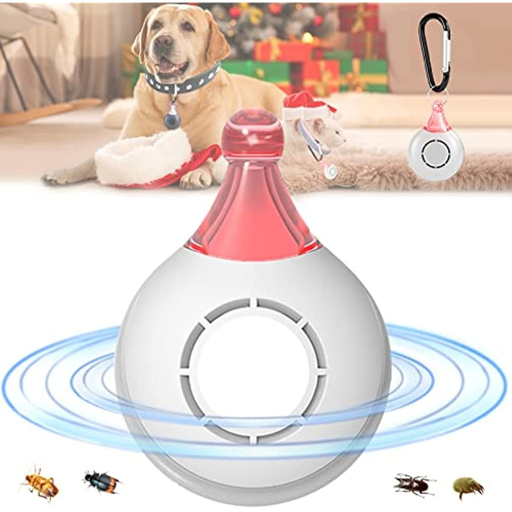 Ultrasonic; Natural; Chemical-Free Tick and Flea Repeller - Flea and Tick Treatment for Dogs; 2 pack; Ultrasonic Flea and Tick Repeller for Dogs and Cats