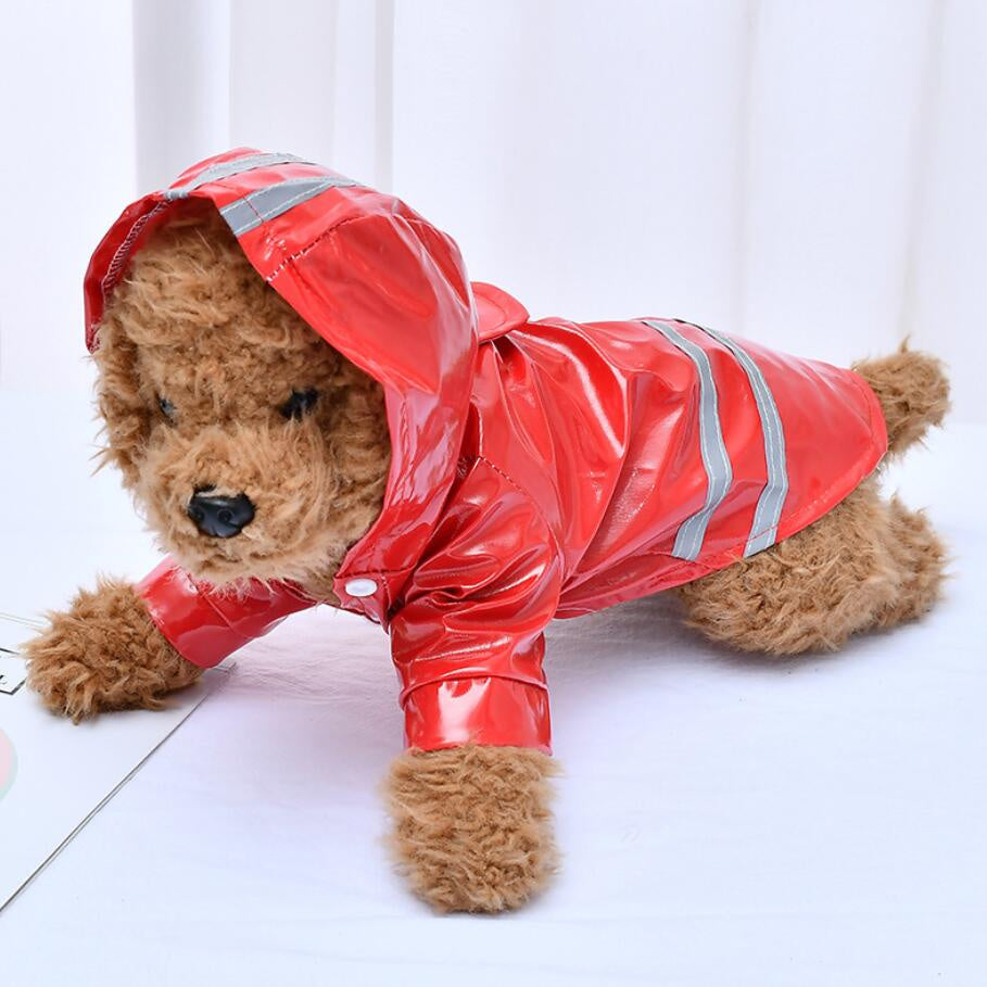 S-XL Pets Dog Raincoat Reflective Strip Dog RainCoat Waterproof Jackets Outdoor Breathable Clothes For Puppies