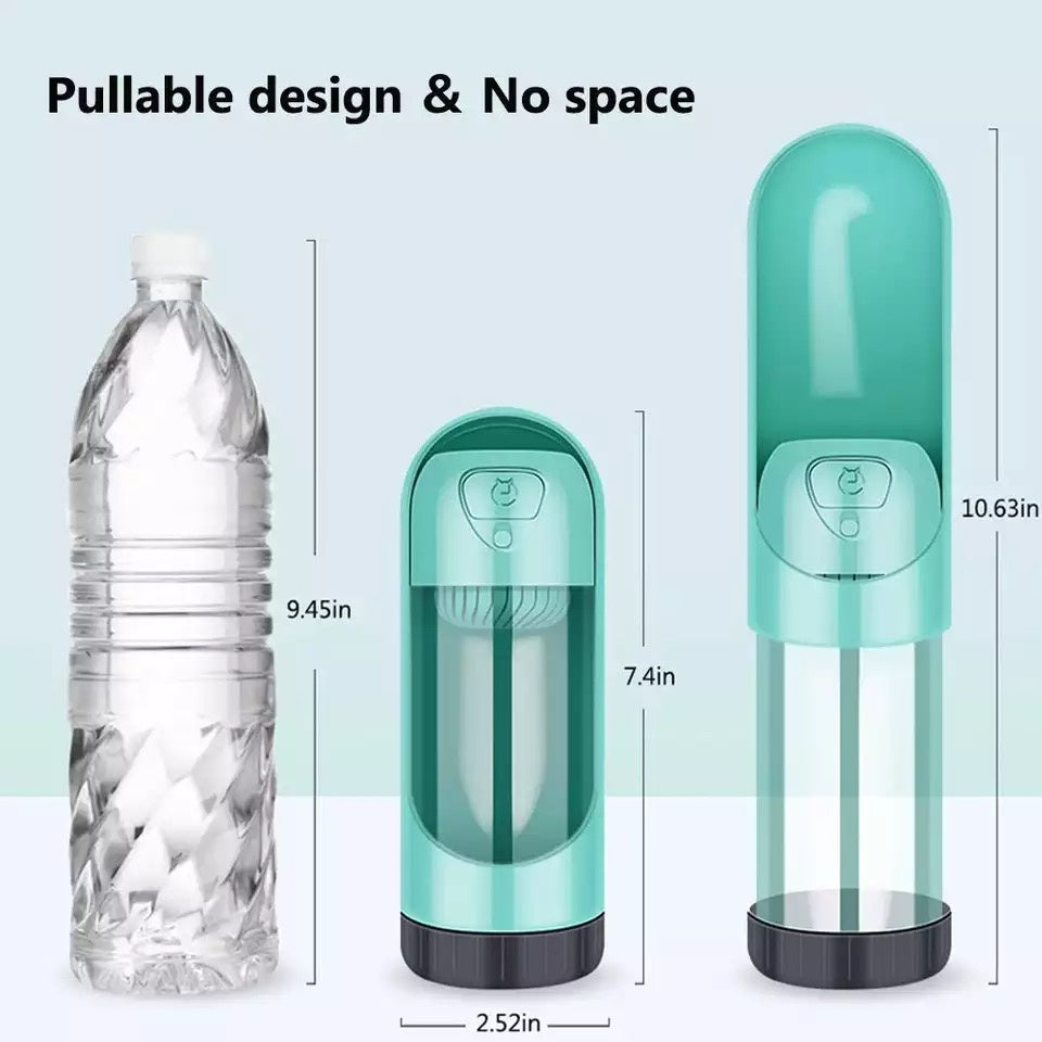 2 in 1 Portable Water Bottle Drinking Bowl for Dogs Cats Outdoor Feeding Water Dispenser