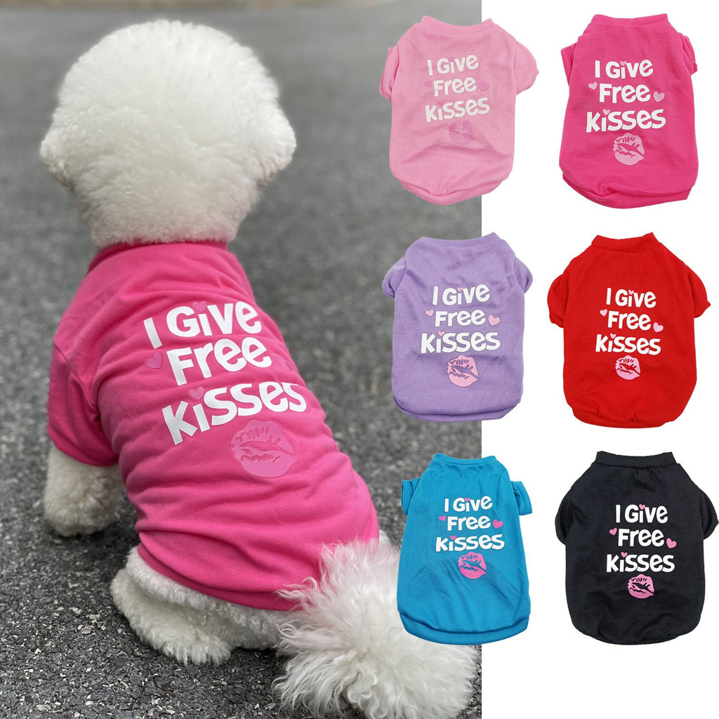 Summer English Print Pet Cotton Tank Top T-shirt for Cats and Dogs