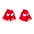 4 Pcs Red Hearts Dog Knitted Pet Socks Cartoon Cute Puppy Cat Socks Dog Foot Covers Poodle Teddy Socks