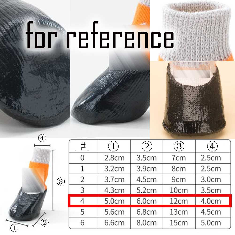 4 Pcs Dog Knitted Socks Pet Leg Socks Teddy Small Dog Waterproof Coated Socks Scratch Proof Protective Socks, Blue 4#