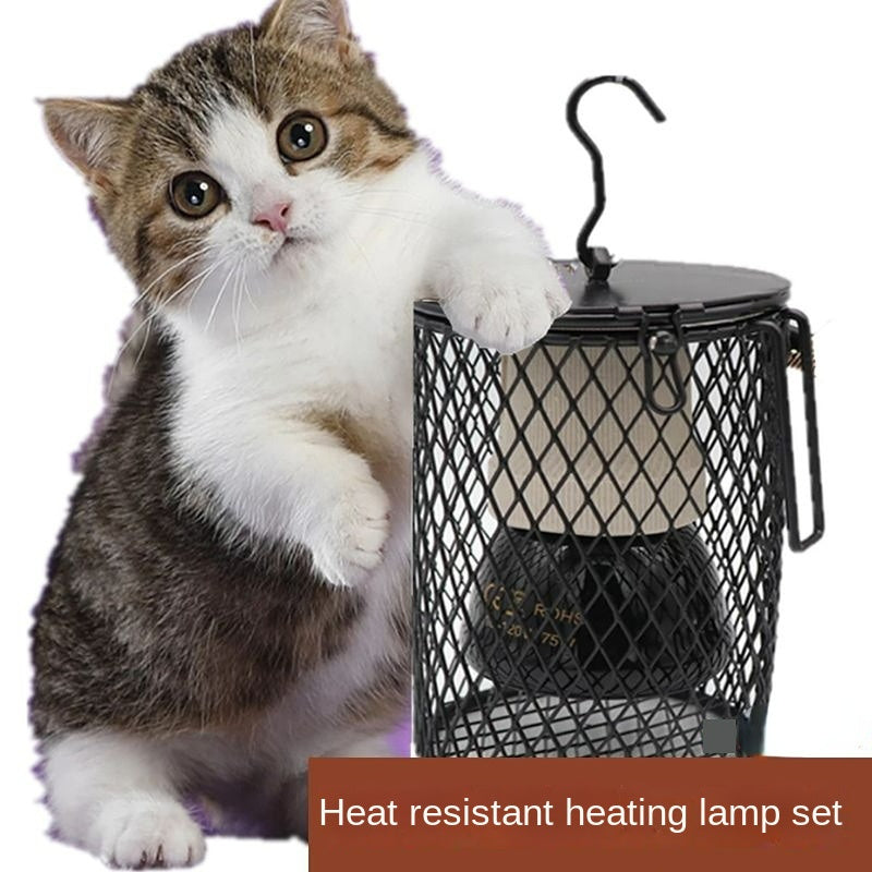 Cage for dogs and cats hanging insulated lights; ceramic heating lamp set; suitable for parrots; tortoises; reptiles; lizards; kittens and dogs; birds; hanging in cage cages