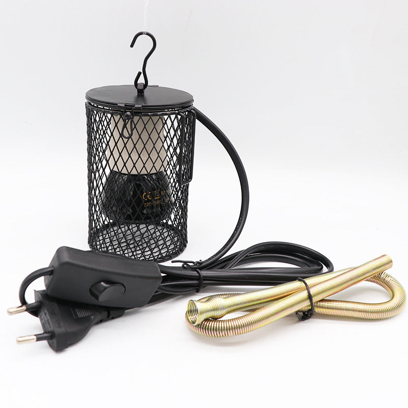 Cage for dogs and cats hanging insulated lights; ceramic heating lamp set; suitable for parrots; tortoises; reptiles; lizards; kittens and dogs; birds; hanging in cage cages