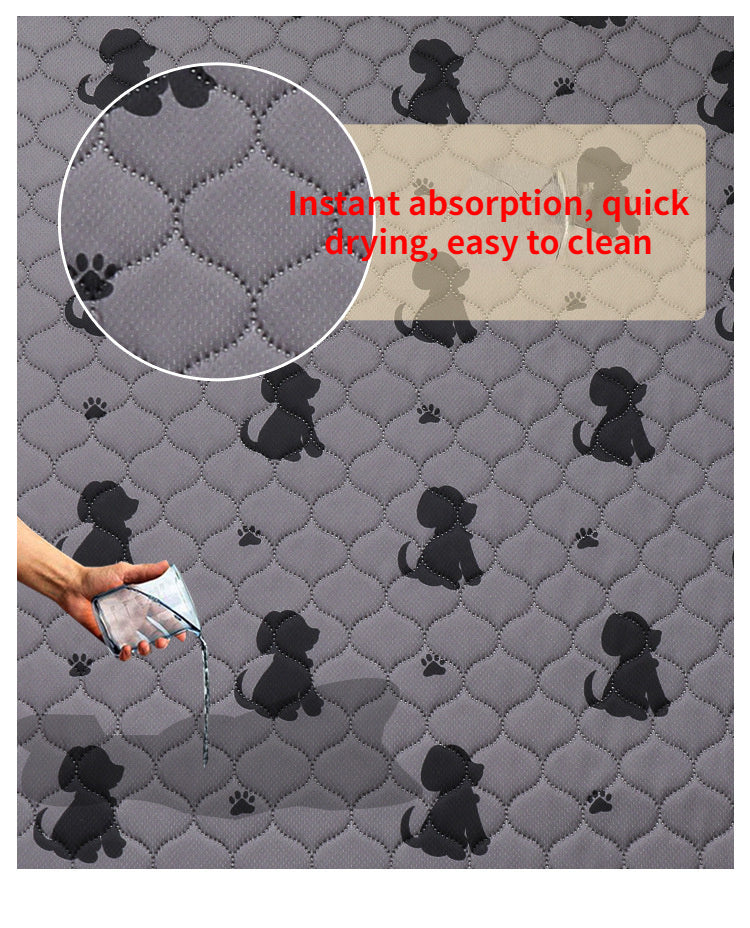 Washable Dog Pee Pads with Free Grooming Gloves; Non Slip Mats; Reusable Puppy Training