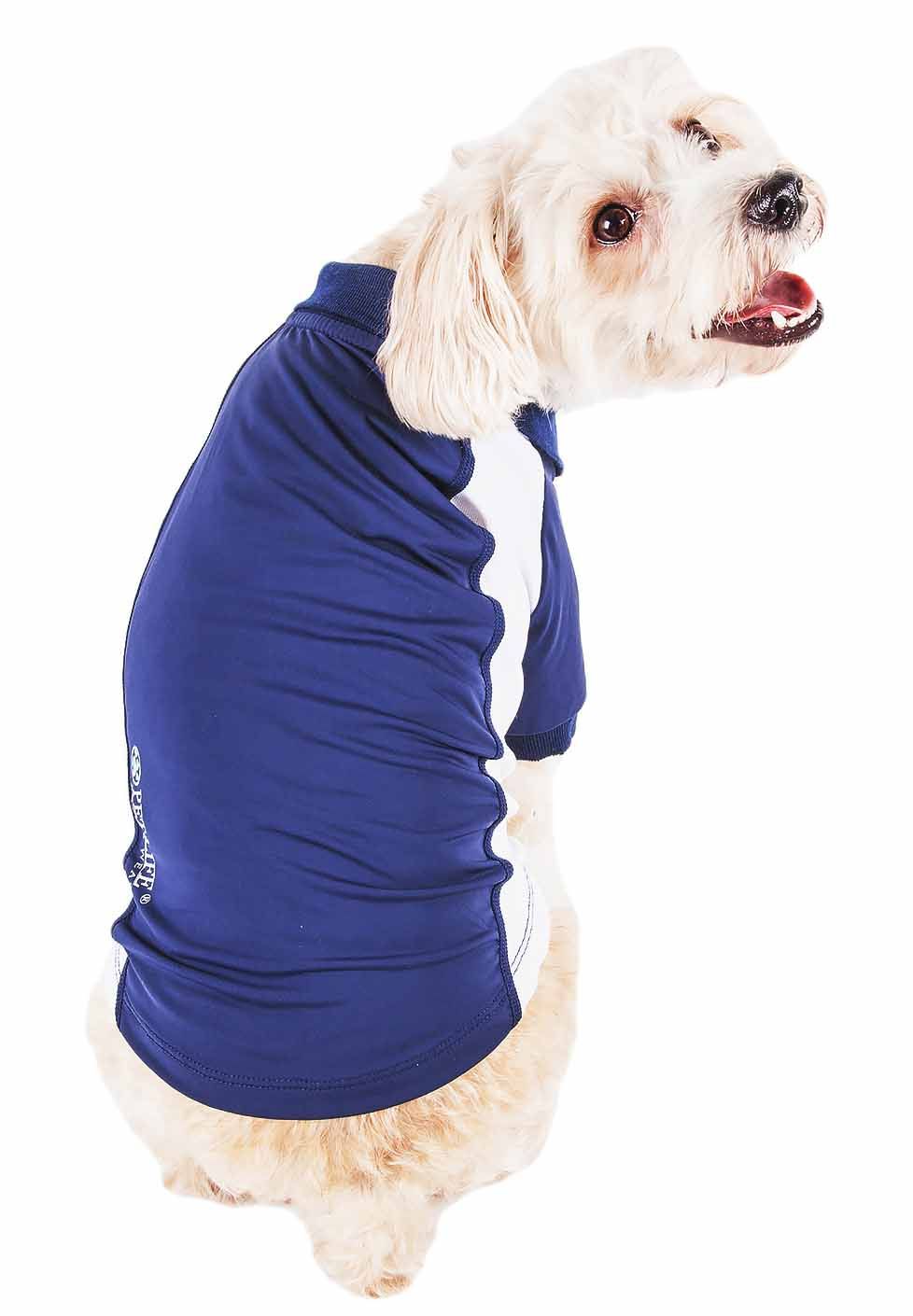 Pet Life Active 'Barko Pawlo' Relax-Stretch Wick-Proof Performance Dog Polo T-Shirt