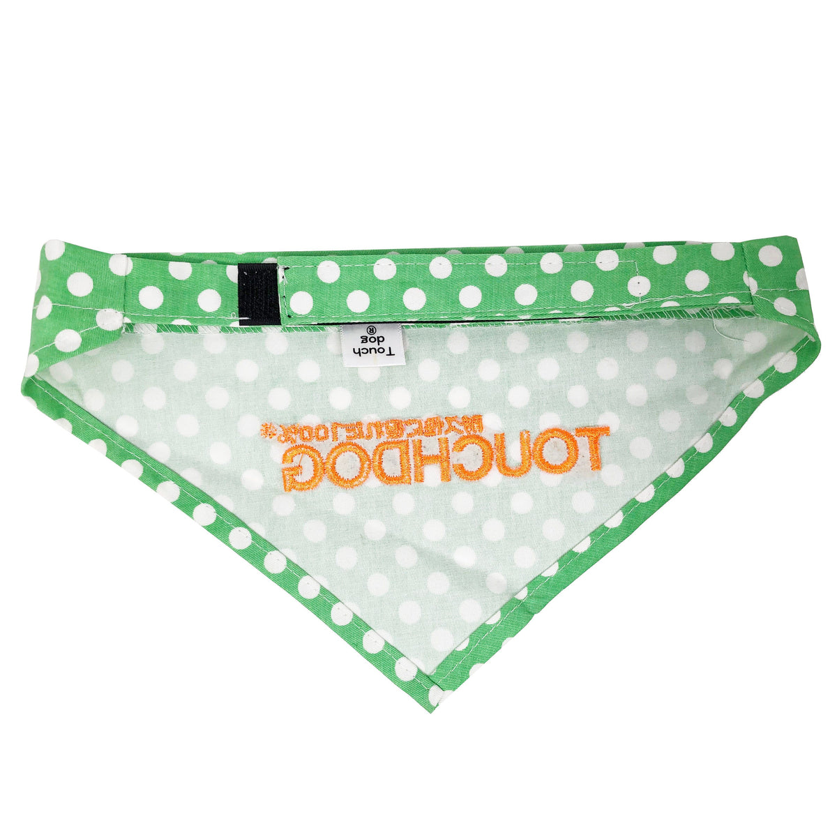Touchdog 'Bad-to-the-Bone' Polka Patterned Fashionable Velcro Bandana