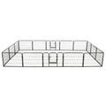 Dog Playpen Black Powder-coated steel