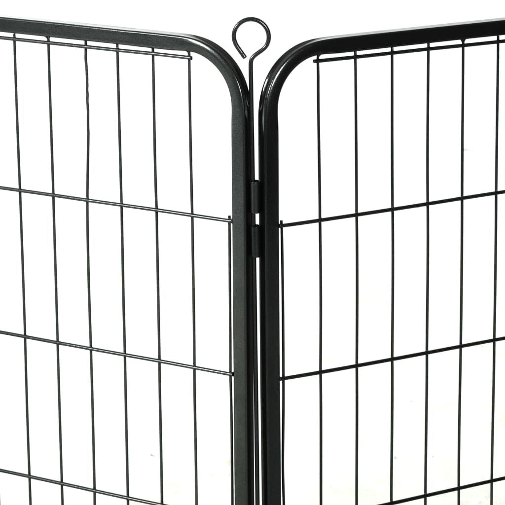Dog Playpen Black Powder-coated steel