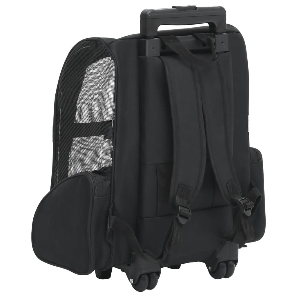 Pet Trolley Black Fabric, metal Small Foldable Pet Trolley
