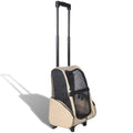 Pet Carrier Beige Polyester and Metal Suitable for small pets