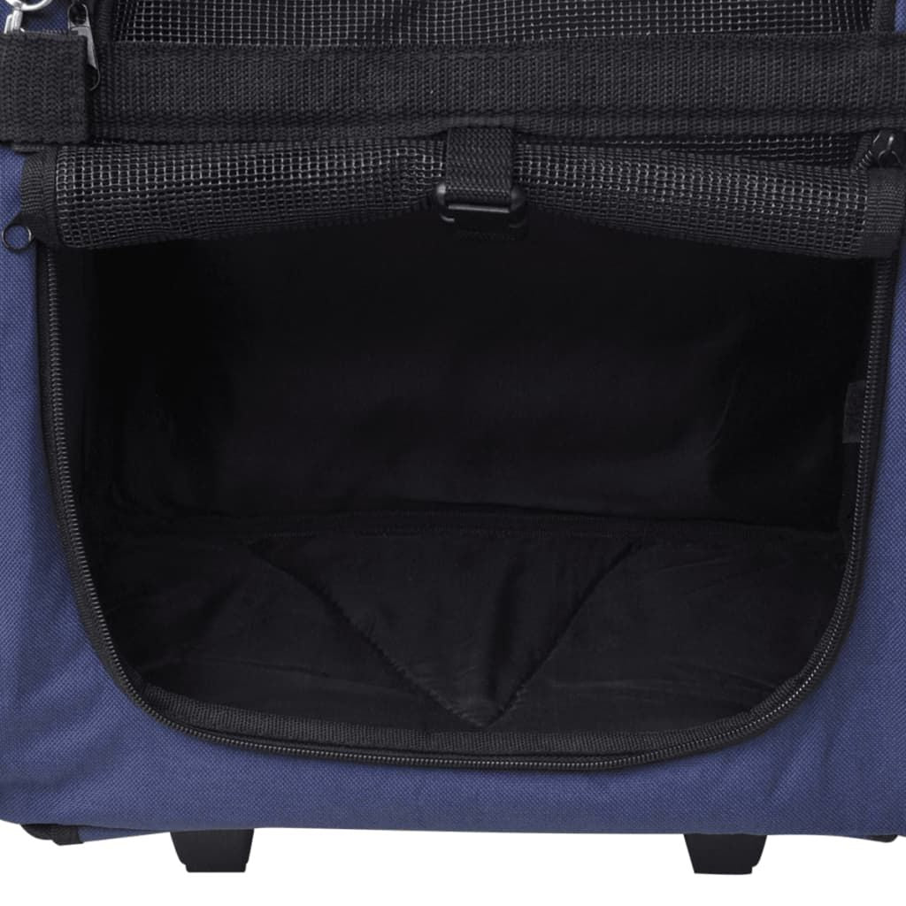 Pet Carrier Blue Polyester