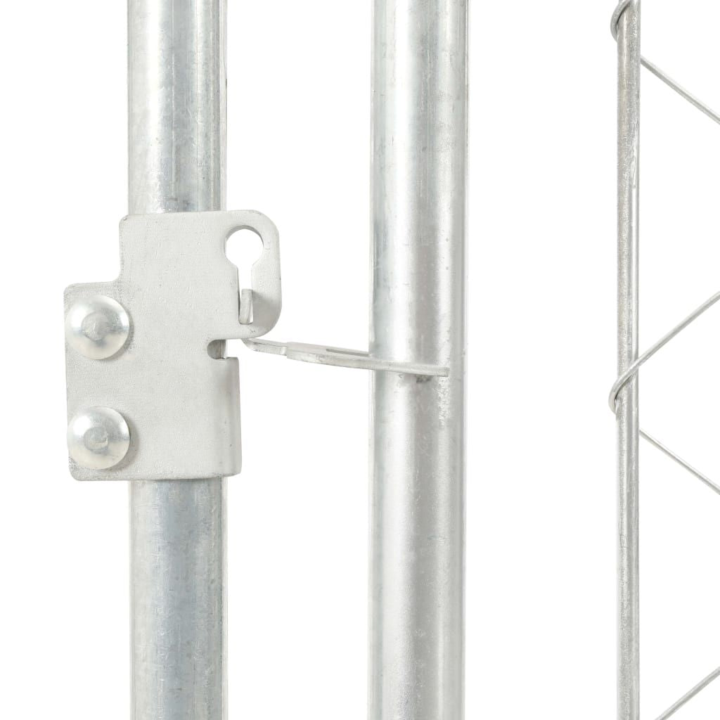 Dog Kennel Silver Galvanized steel, Polyethylene Large Locks