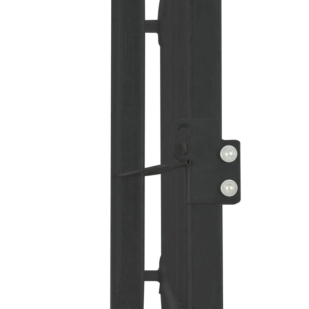 Dog Kennel Black Steel, fabric (100% polyethylene)