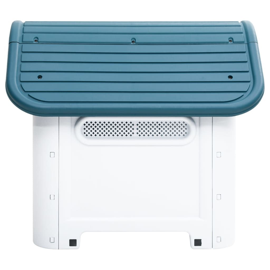 Dog House Blue and White Polypropylene Small Durable Dog House