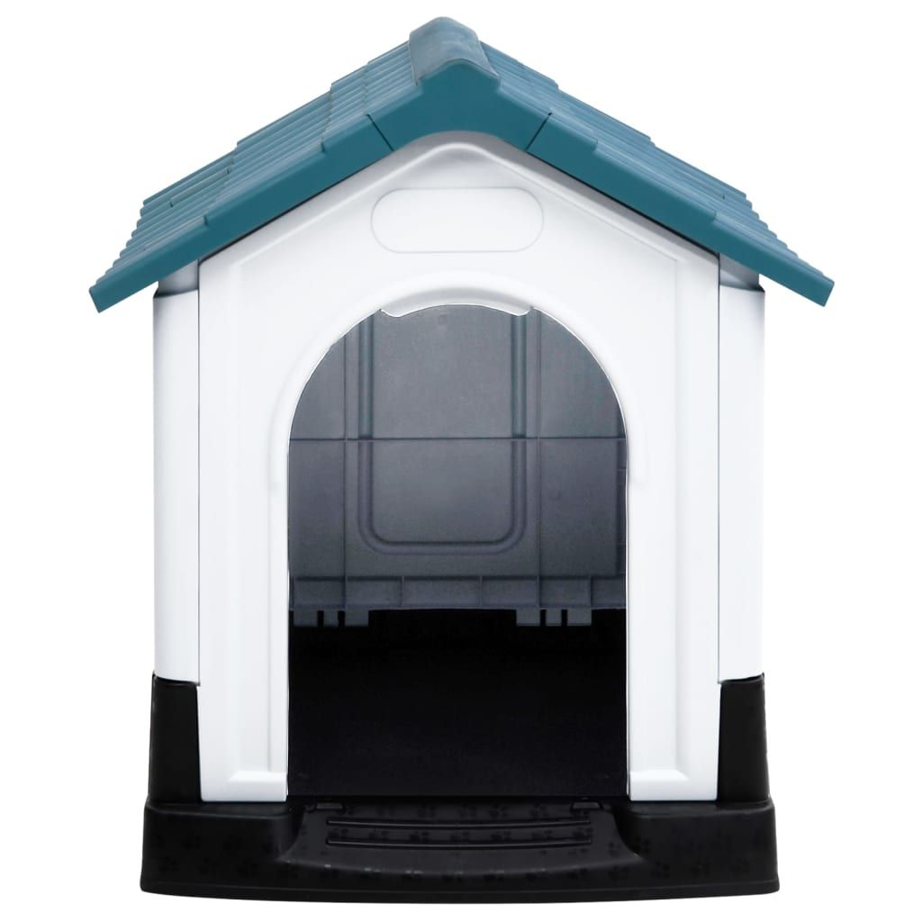 Dog House Blue, White, Black Polypropylene 22.4 x 26.8 x 26.0 in