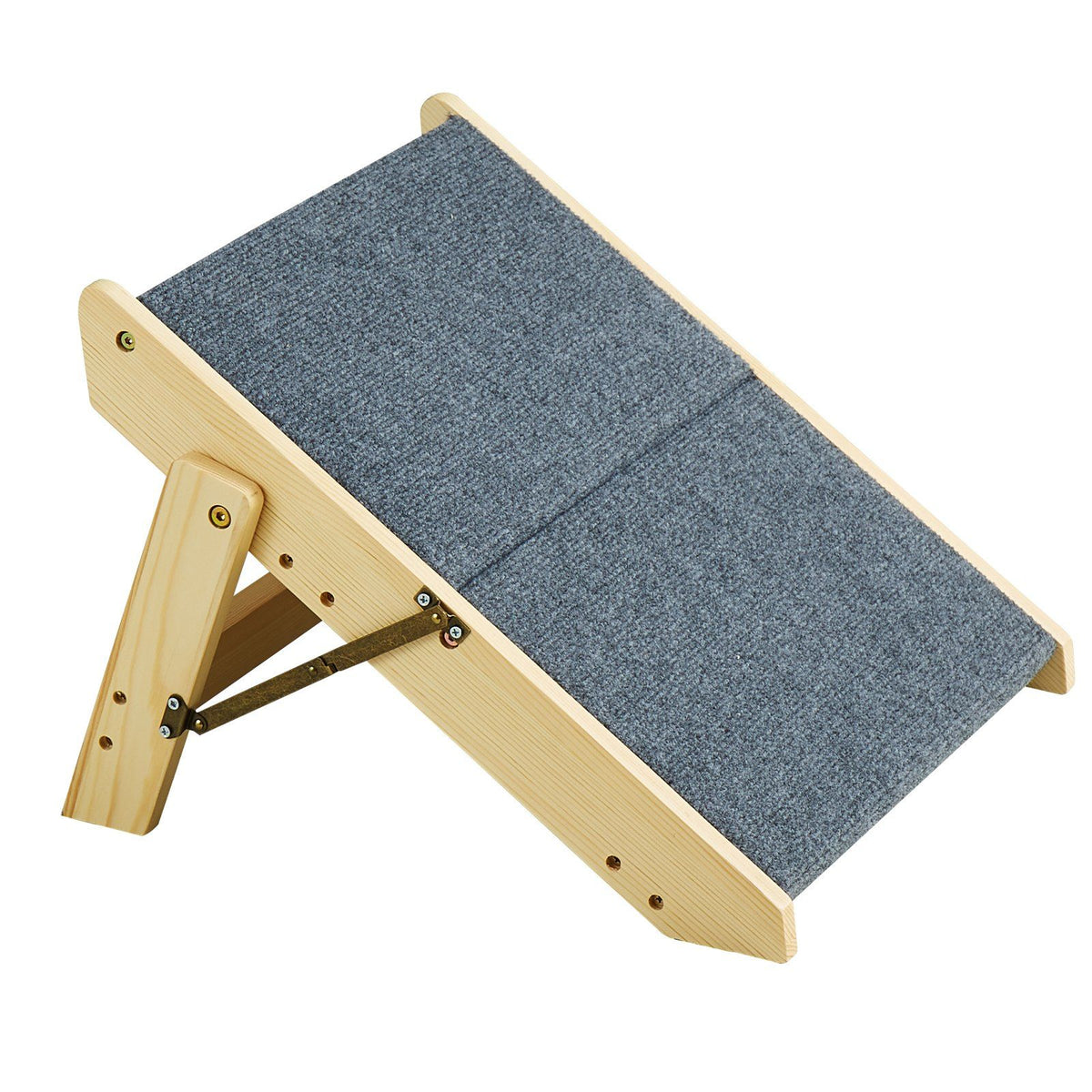 Wooden Pet Steps, Convertible 2-in-1 Dog Stairs and Ramp for Beds, Sofas, and Vehicles, Supports Small to Large Animals up to 110 lbs, Foldable Design for Easy Storage
