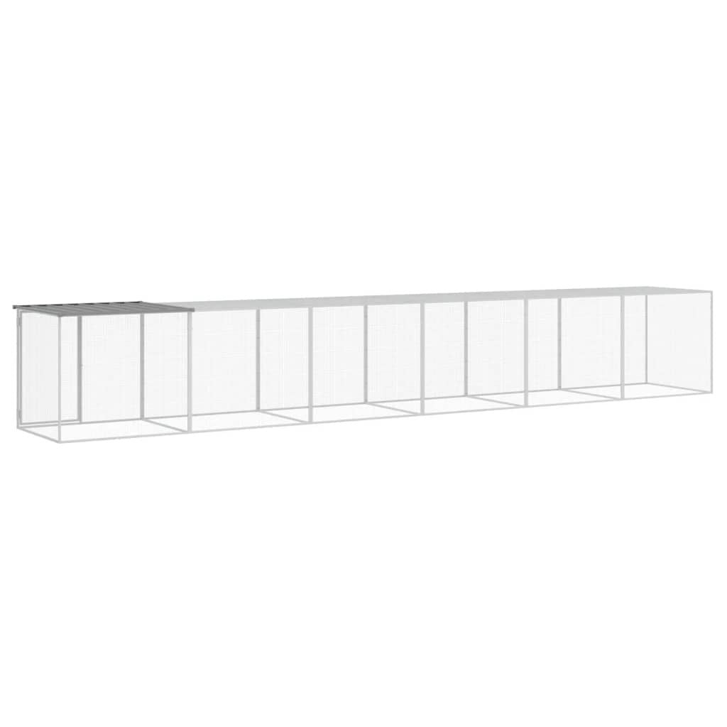 Chicken Cage Light Grey Galvanized Steel Durable