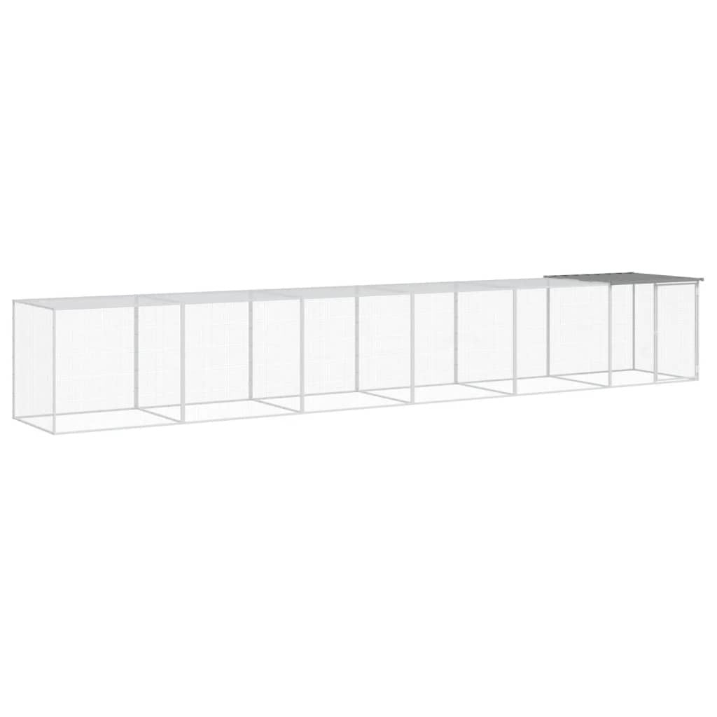 Chicken Cage Light Grey Galvanized Steel Durable