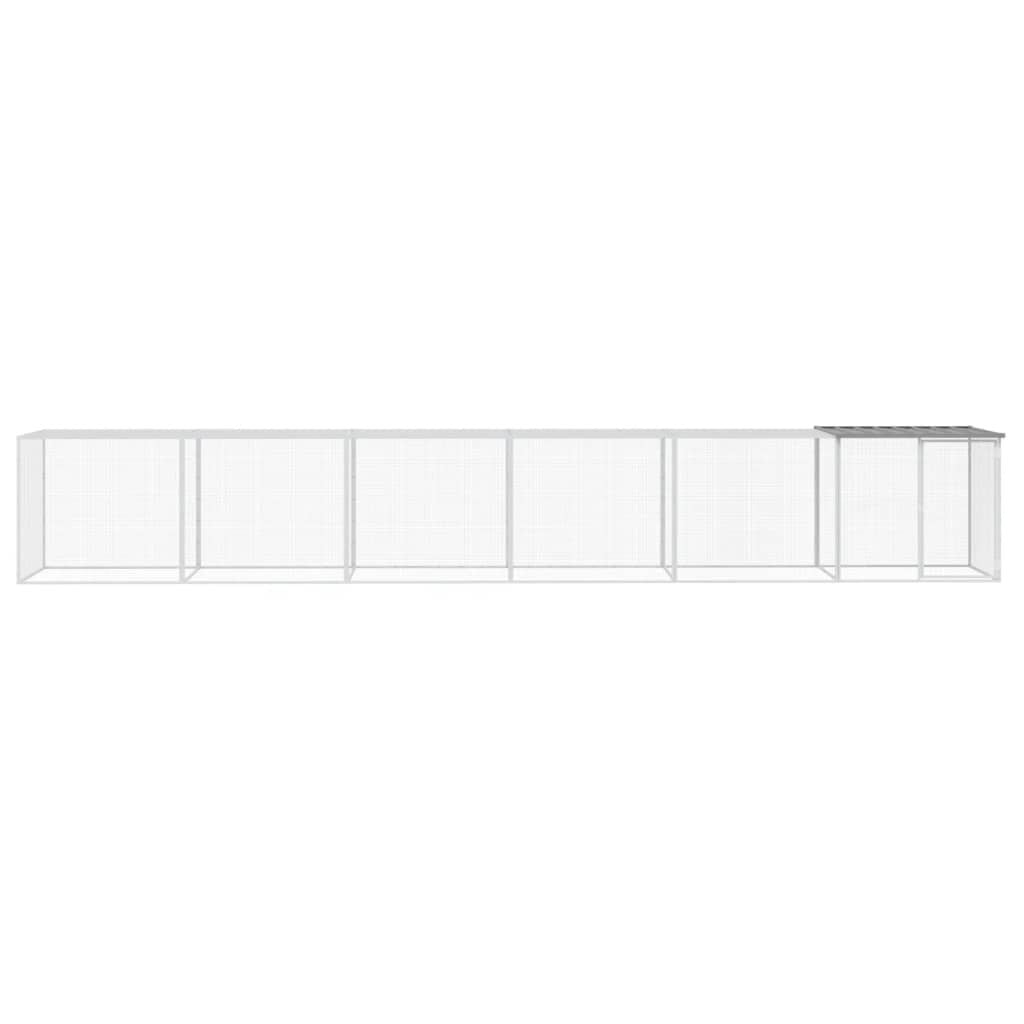 Chicken Cage Light Grey Galvanized Steel Durable