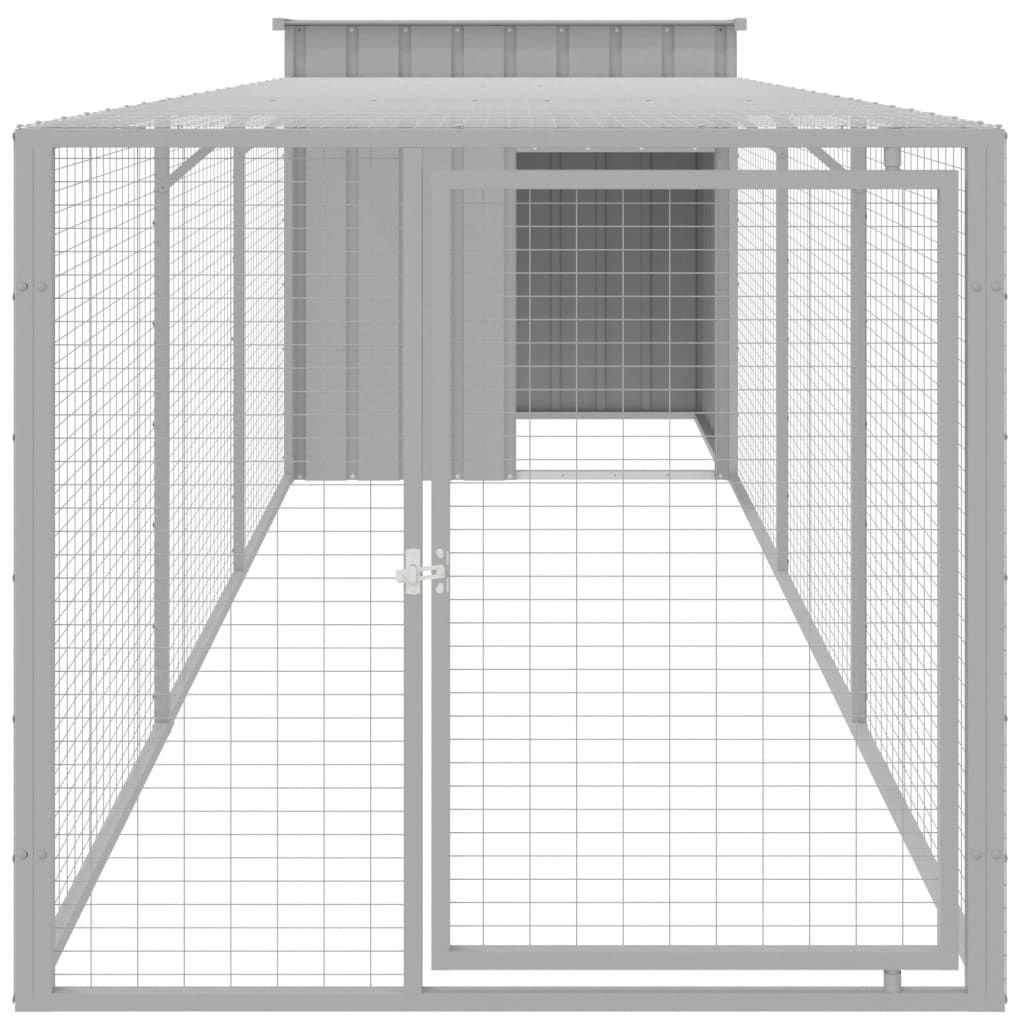 Chicken Cage Light Grey Galvanized Steel Durable