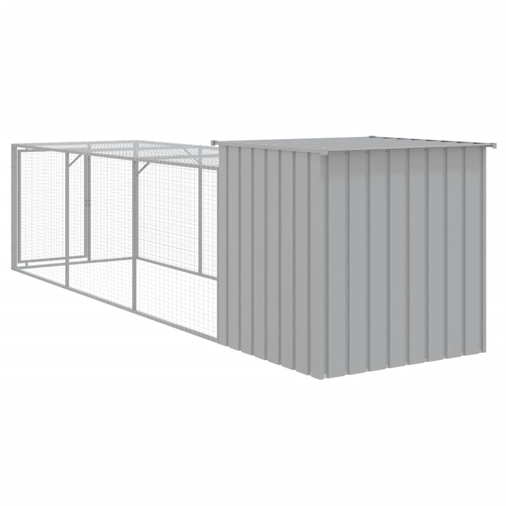 Chicken Cage Light Grey Galvanized Steel Large Durable