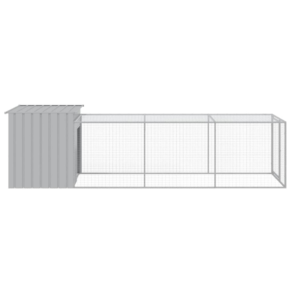 Chicken Cage Light Grey Galvanized Steel Durable