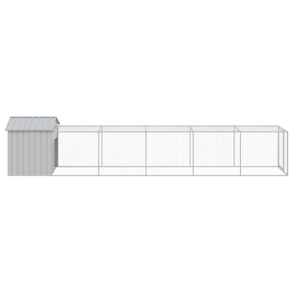 Chicken Cage Light Grey Galvanized Steel Durable
