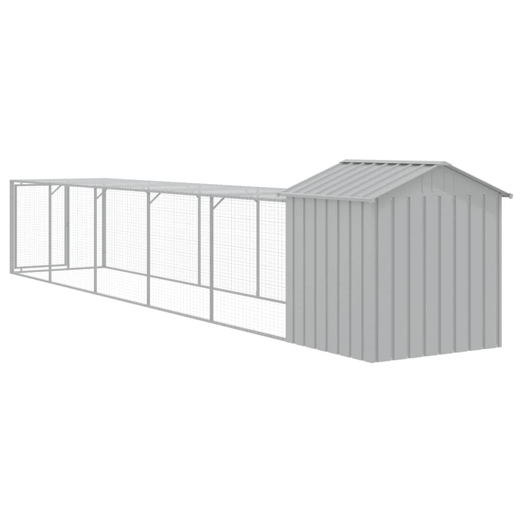 Chicken Cage Light Grey Galvanized Steel Durable