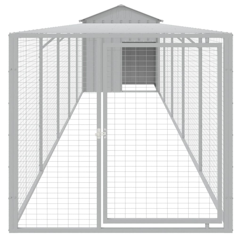Chicken Cage Light Grey Galvanized Steel Durable