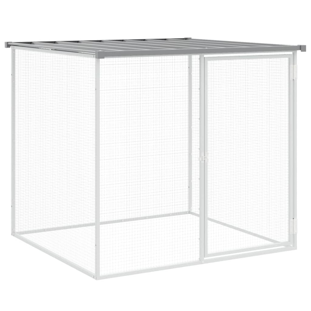 Chicken Cage Light Grey Galvanized Steel Large Durable