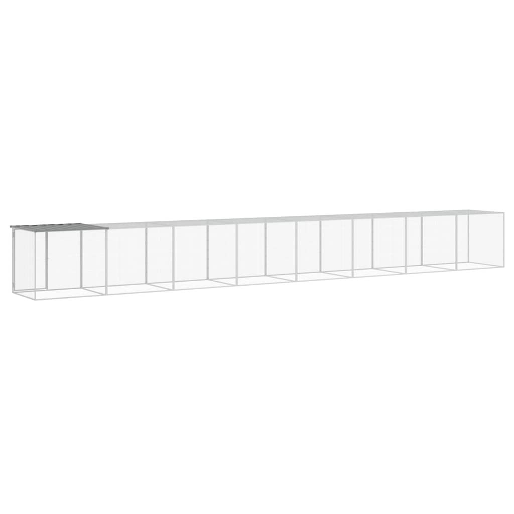 Chicken Cage Light Grey Galvanized Steel Durable