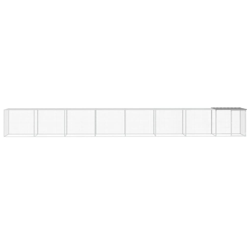 Chicken Cage Light Grey Galvanized Steel Durable