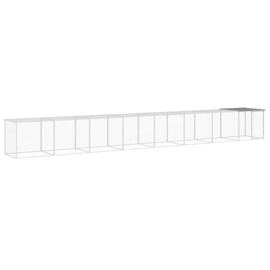 Chicken Cage Light Grey Galvanized Steel Durable