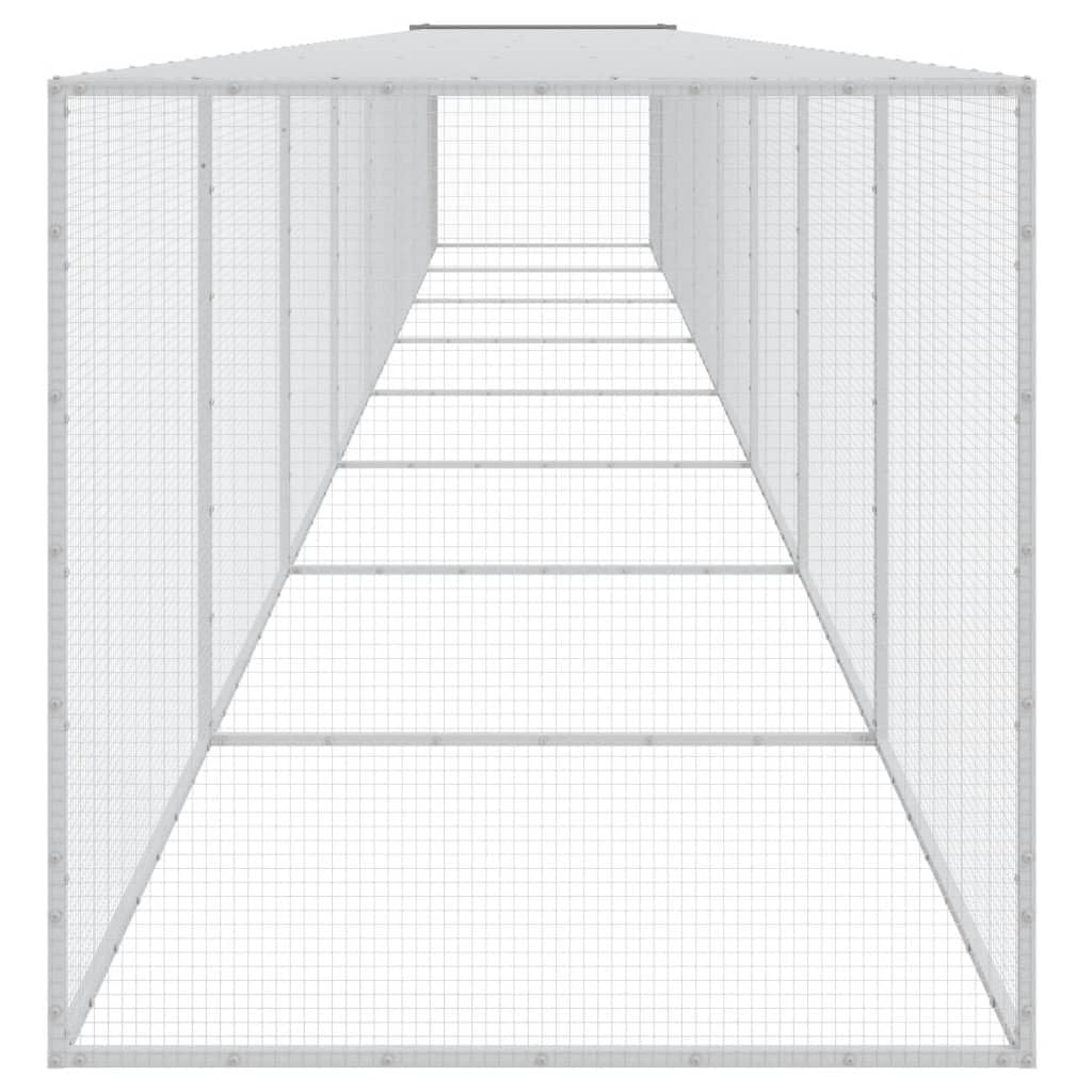 Chicken Cage Light Grey Galvanized Steel Durable