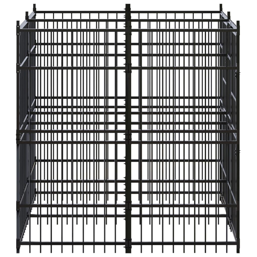 Dog Kennel Black Powder-coated steel Large Durable Dog Kennel