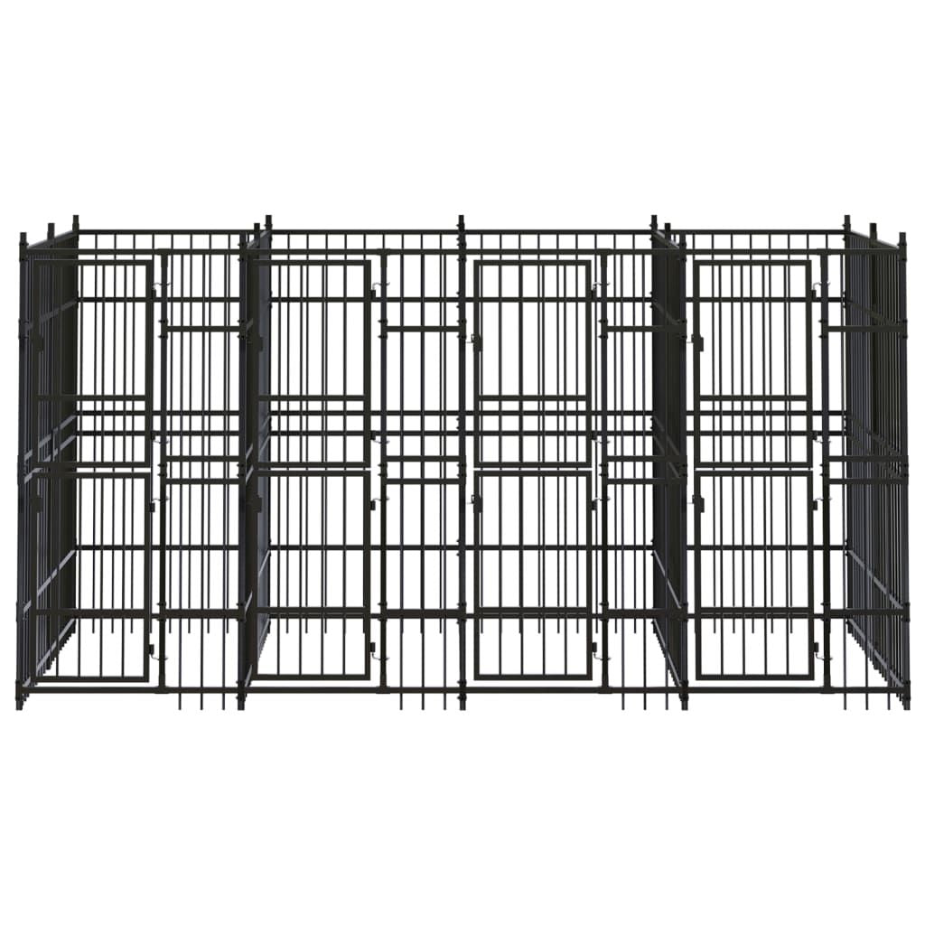 Dog Kennel Black Powder-coated steel Large Durable Dog Kennel