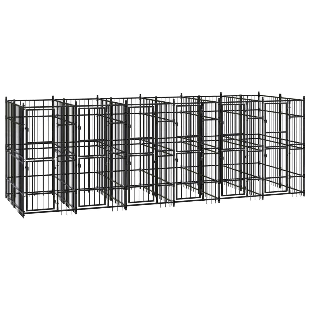Dog Kennel Black Powder-coated steel Extra Large Durable