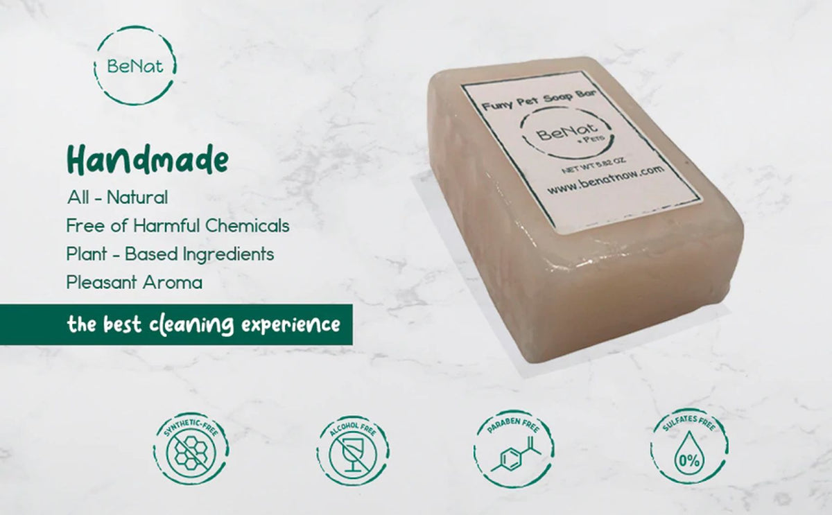 BeNat Pets. All-Natural Furry Pet Soap Bar. 5.8 oz.