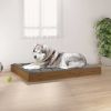 Dog Bed Honey Brown 40"x29.1"x3.5" Solid Wood Pine