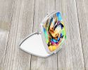 NEW Collie Hippie Dawg Compact Mirror Decorative Travel Makeup Mirror for Women Girls Gifts Pocket Makeup Mirror Folding Handheld