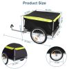 Foldable Bicycle Cargo Wagon Trailer Two-Wheel Bike Cargo Trailer with 15.8In Wheel Removable Cover 176LBS Weight Capacity