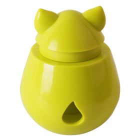 Pet Tumbler Food Leaking Toy Dog Interactive Puzzle Toy Bite Resistant Iq Training Toy (Color: green)