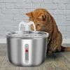 2L/67.6Oz Automatic Electric Pet Water Fountain Stainless Steel Pet Drinking Fountain Cat Dog Water Dispenser